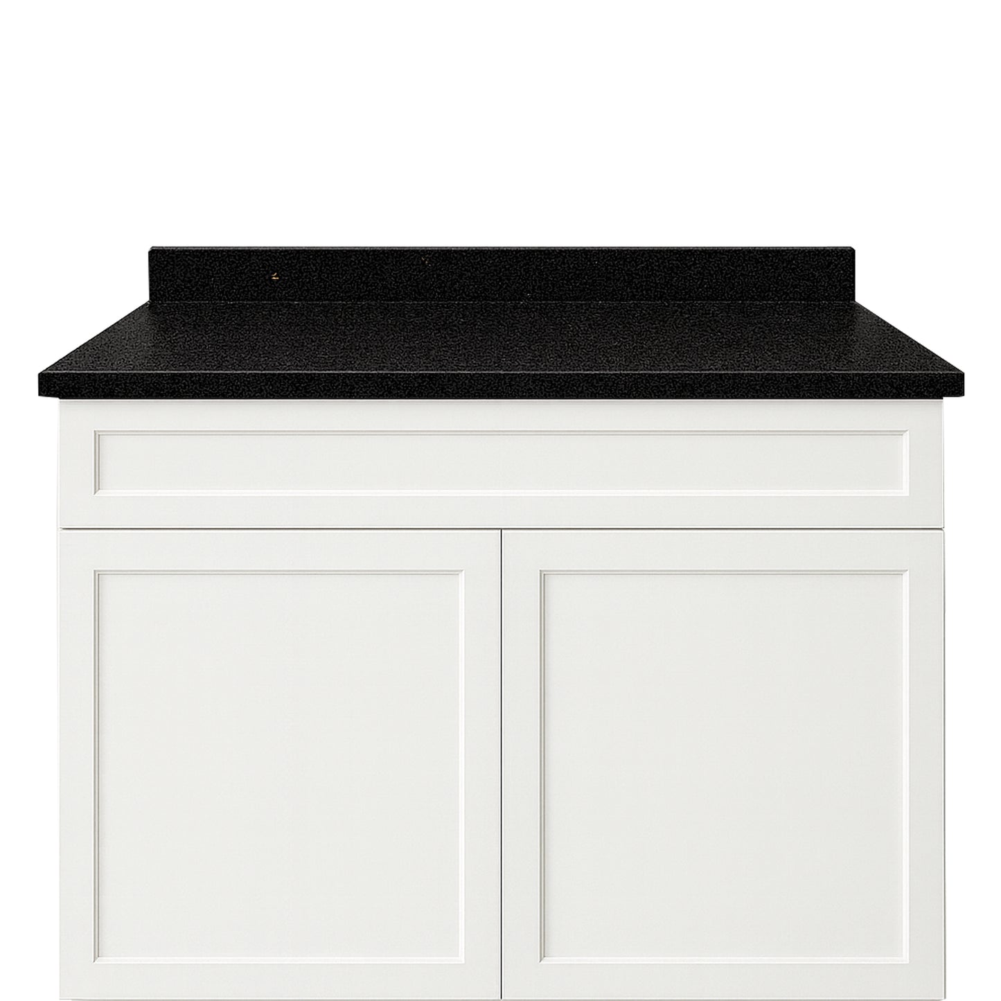 Cubierta de Cuarzo Negro Galaxy 120x51 cm (para baño o cocina)