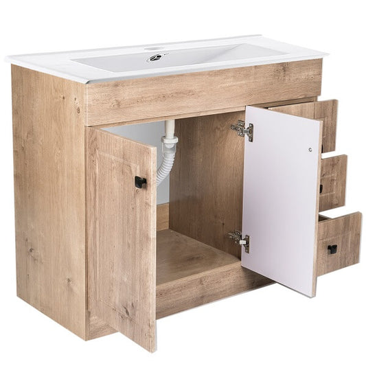 Kit Mueble + Vanitorio Super Muebles SM100PHWP (100x47x80cm)