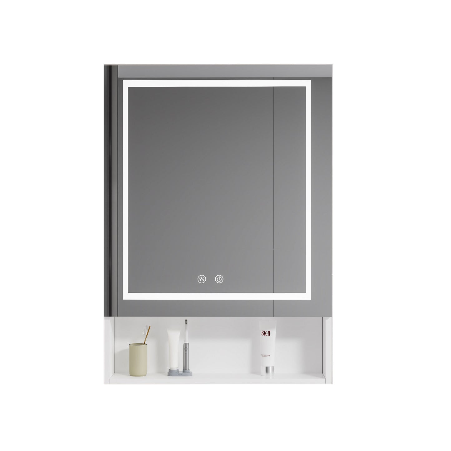 Mueble Botiquín para Baño con Espejo LED Blanco (48x80x14cm)
