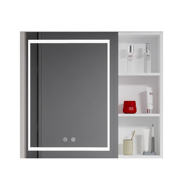 Mueble Botiquín para Baño con Espejo LED Blanco (68x80x14cm)