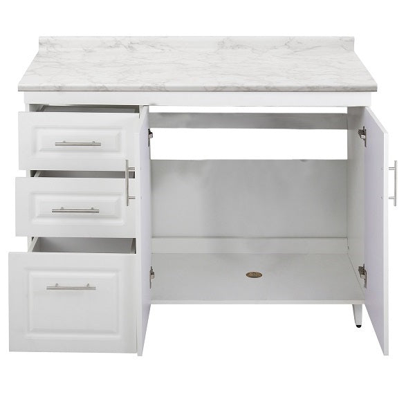 Mueble de Cocina Blanco Izquierdo con Postformado Blanco 120cm