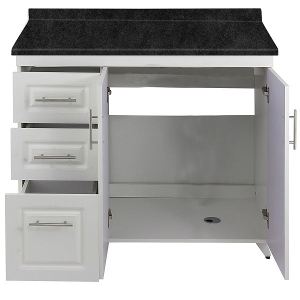 Mueble de Cocina Blanco Izquierdo con Postformado Negro 100cm