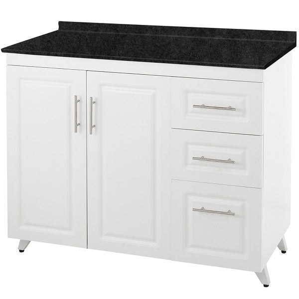 Mueble de Cocina Blanco Derecho con Postformado Negro 120cm
