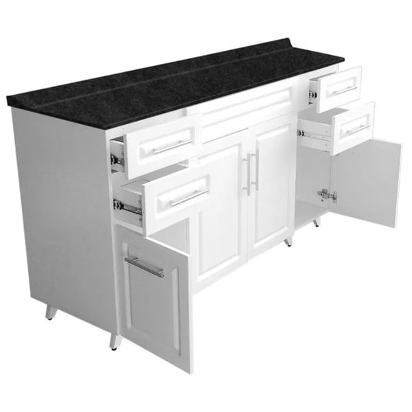 Mueble de Cocina Blanco con Postformado Negro150cm