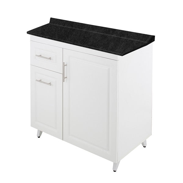 Mueble de Cocina Blanco Izquierdo con Postformado Negro 80cm