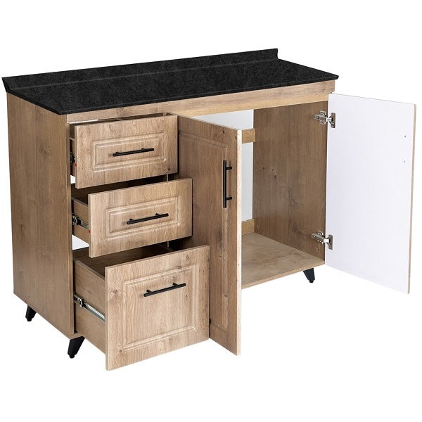 Mueble de Cocina Wood Izquierdo con Postformado Negro 120cm