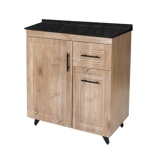 Mueble de Cocina Wood Derecho con Postformado Negro 80cm