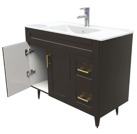 Kit Mueble + Vanitorio Super Muebles SM100SK Café P (100x47x80cm)