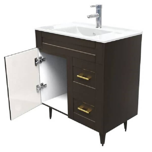 Kit Mueble + Vanitorio Super Muebles SM80SK Café P (80x47x80cm)