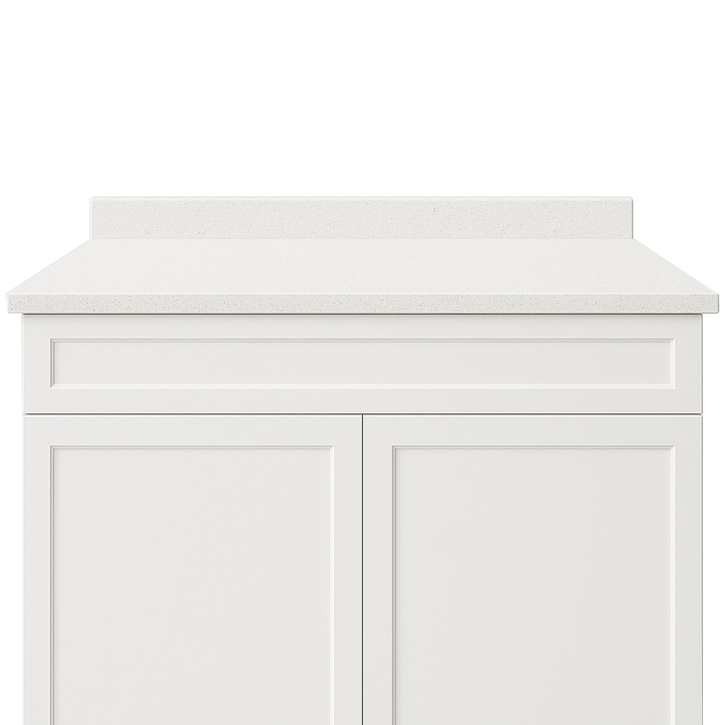 Cubierta de Cuarzo Blanco Galaxy 100x51 cm (para baño o cocina)