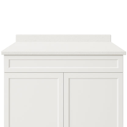 Cubierta de Cuarzo Blanco Galaxy 100x51 cm (para baño o cocina)