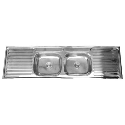 Cubierta Lavaplatos Doble Super Muebles SM18050 / 180x50x16cm