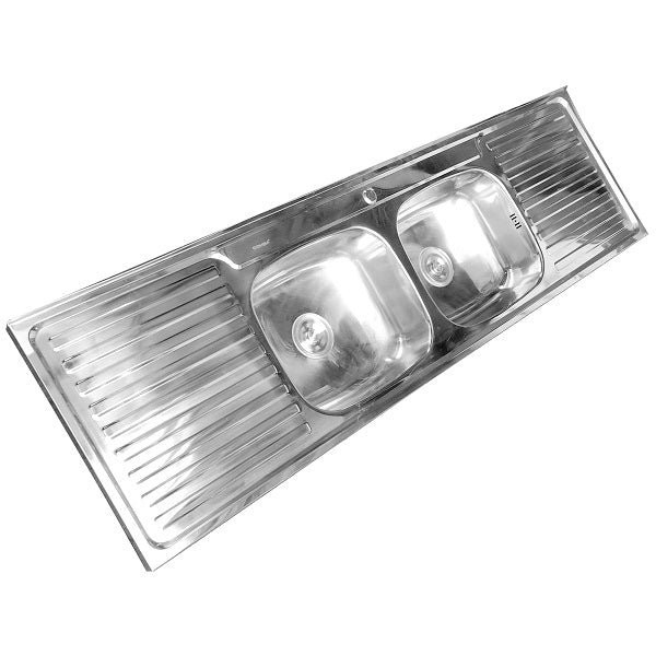 Cubierta Lavaplatos Doble Super Muebles SM18050 / 180x50x16cm