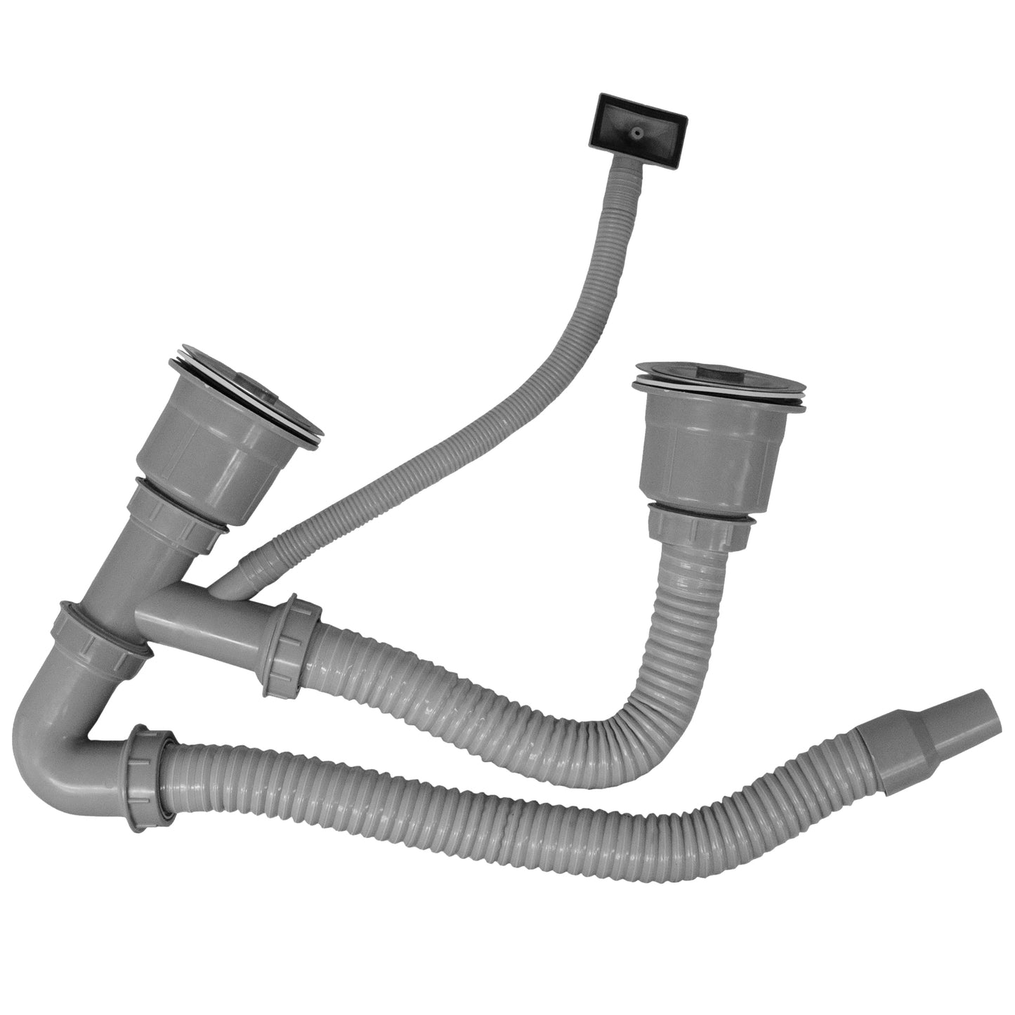 Desagüe y Sifón SM para Lavaplatos Doble (2 Cubeta)