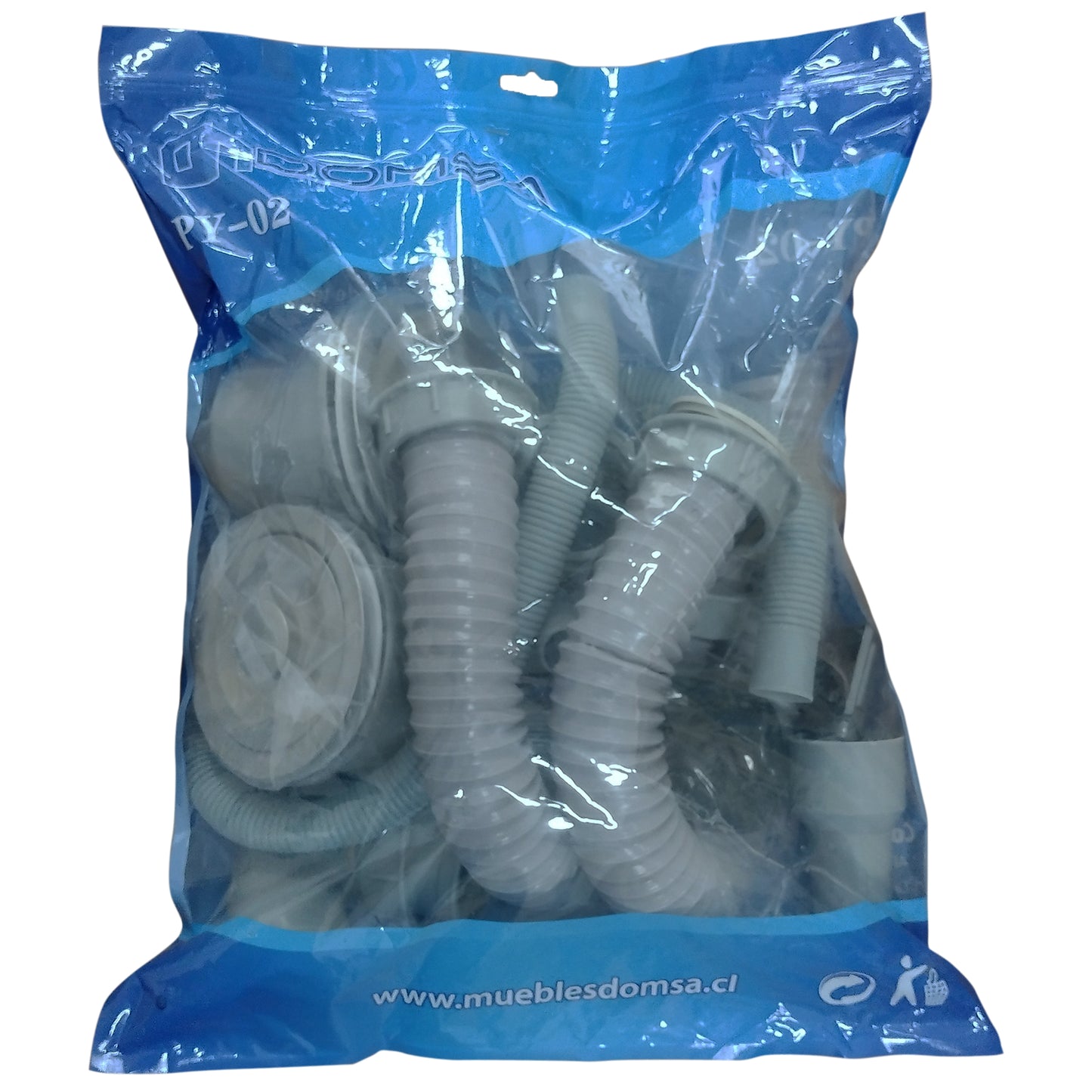 Desagüe y Sifón SM para Lavaplatos Doble (2 Cubeta)