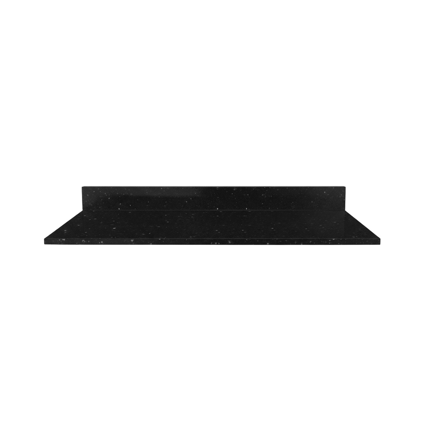 Cubierta de Cuarzo Negro Galaxy 80x51 cm (para baño o cocina)
