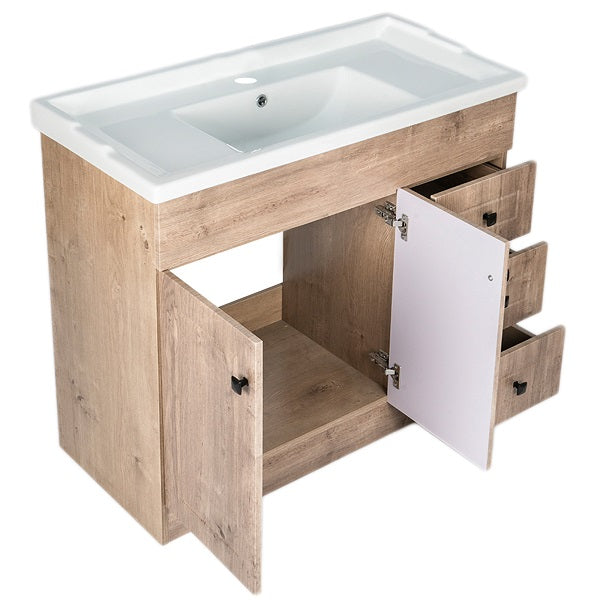 Kit Mueble + Vanitorio Super Muebles SM100PHWF (100x47x80cm)