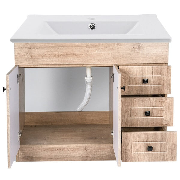 Kit Mueble + Vanitorio Super Muebles SM100PHWP (100x47x80cm)