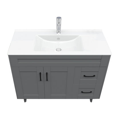 Kit Mueble + Vanitorio Super Muebles SM100SK Gris P (100x47x80cm)