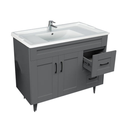 Kit Mueble + Vanitorio Super Muebles SM100SK Gris F (100x47x80cm)