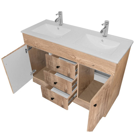 Kit Mueble + Vanitorio Super Muebles SMD120P120D W (120x47x80cm)