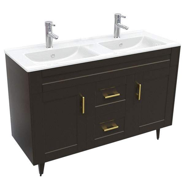 Kit Mueble + Vanitorio Super Muebles SMD120SK Café P (120x47x80cm)