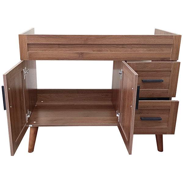 Mueble Base Vanitorio Nogal Super Muebles 98,5x47x80cm (Sin Cubierta)
