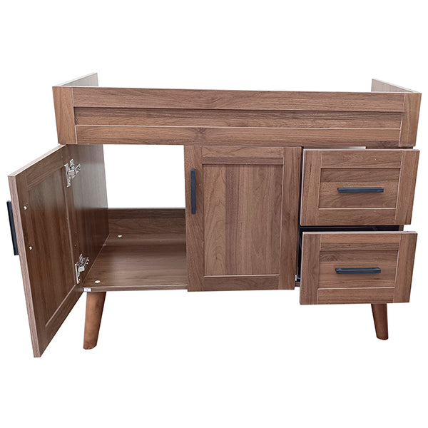 Mueble Base Vanitorio Nogal Super Muebles 98,5x47x80cm (Sin Cubierta)