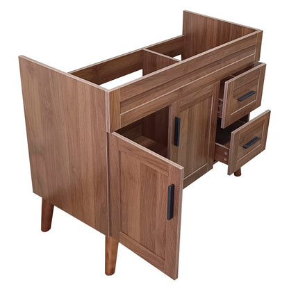 Mueble Base Vanitorio Nogal Super Muebles 98,5x47x80cm (Sin Cubierta)