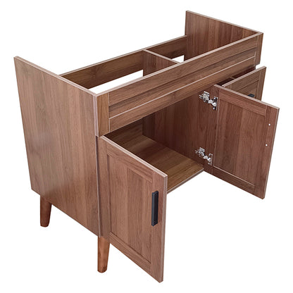 Mueble Base Vanitorio Nogal Super Muebles 98,5x47x80cm (Sin Cubierta)