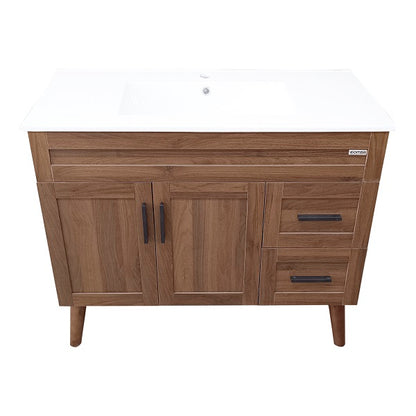 Kit Mueble + Vanitorio Super Muebles Nogal (100x47x80cm)