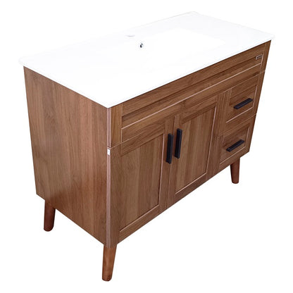 Kit Mueble + Vanitorio Super Muebles Nogal (100x47x80cm)