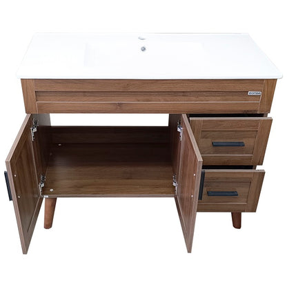 Kit Mueble + Vanitorio Super Muebles Nogal (100x47x80cm)