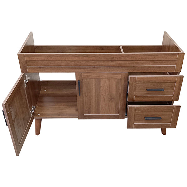 Mueble Base Vanitorio Nogal Super Muebles 118,5x46x80cm (Sin Cubierta)