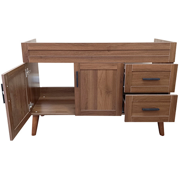 Mueble Base Vanitorio Nogal Super Muebles 118,5x46x80cm (Sin Cubierta)