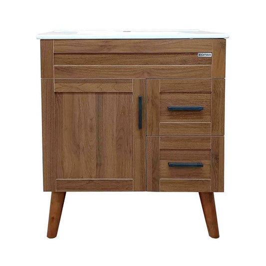 Kit Mueble + Vanitorio Super Muebles Nogal (70x47x80cm)