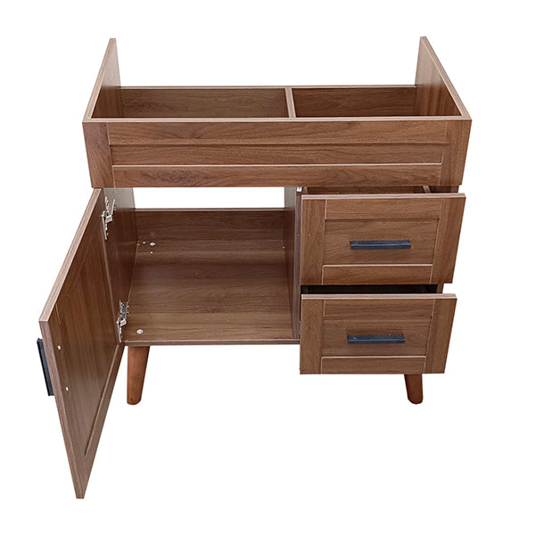 Mueble Base Vanitorio Nogal Super Muebles 78,5x46x80cm (Sin Cubierta)