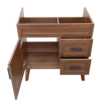 Mueble Base Vanitorio Nogal Super Muebles 78,5x46x80cm (Sin Cubierta)