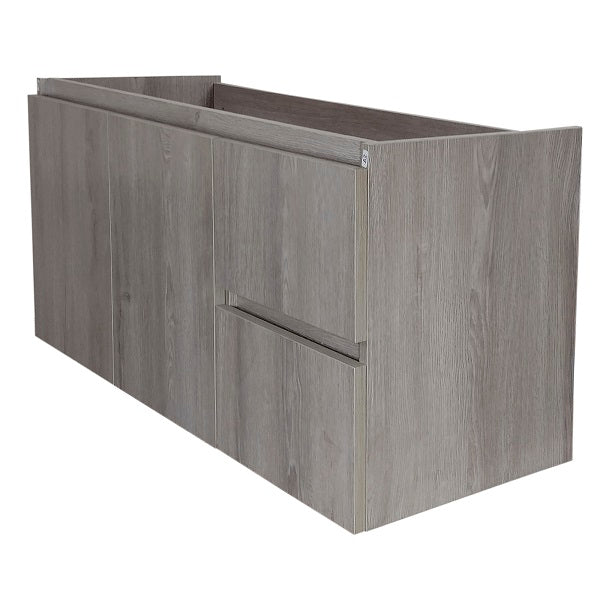 Mueble de Baño a Muro con Cubierta de Cuarzo Negro Galaxys 100cm