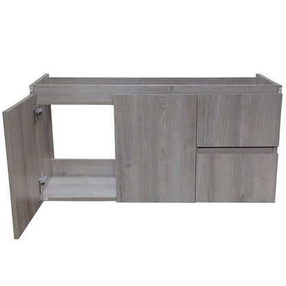 Mueble de Baño a Muro con Cubierta de Cuarzo Negro Galaxys 100cm