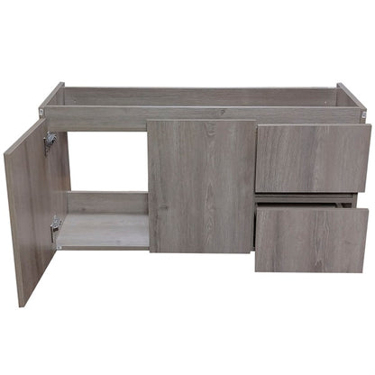 Mueble de Baño a Muro con Cubierta de Cuarzo Negro Galaxys 100cm