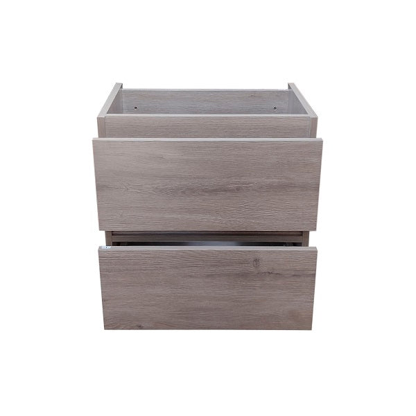 Mueble de Baño a Muro con Cubierta de Cuarzo Blanco Galaxys 50cm