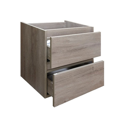 Mueble de Baño a Muro con Cubierta de Cuarzo Blanco Galaxys 50cm