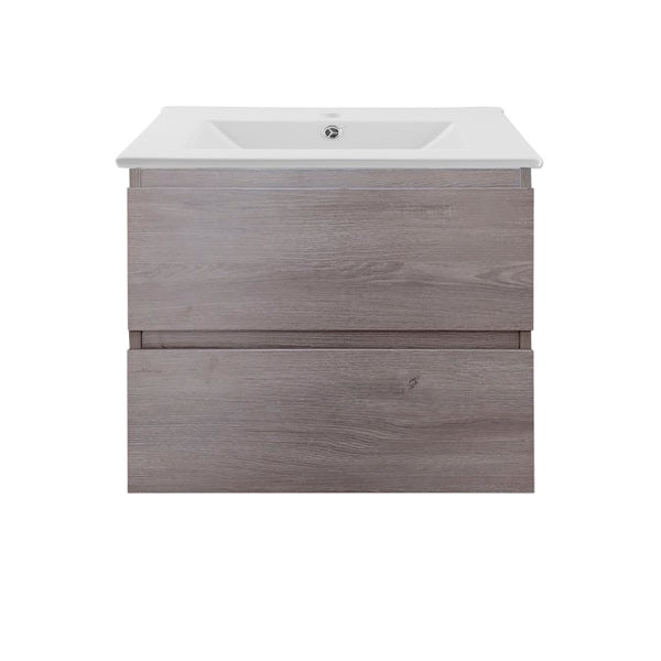 Kit Mueble de Baño a Muro con Cubierta de Loza 60cm