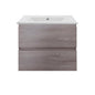 Kit Mueble de Baño a Muro con Cubierta de Loza 60cm