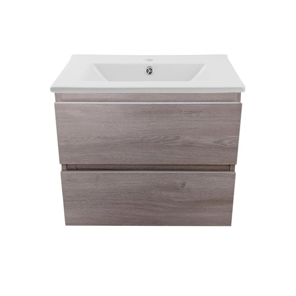 Kit Mueble de Baño a Muro con Cubierta de Loza 60cm