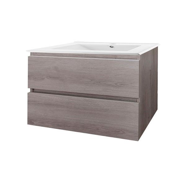 Kit Mueble de Baño a Muro con Cubierta de Loza 70cm