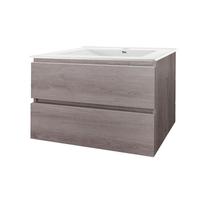 Kit Mueble de Baño a Muro con Cubierta de Loza 70cm