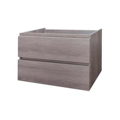 Mueble de Baño a Muro con Cubierta de Cuarzo Blanco Galaxys 70cm