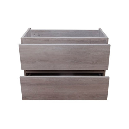 Mueble de Baño a Muro con Cubierta de Cuarzo Blanco Galaxys 70cm